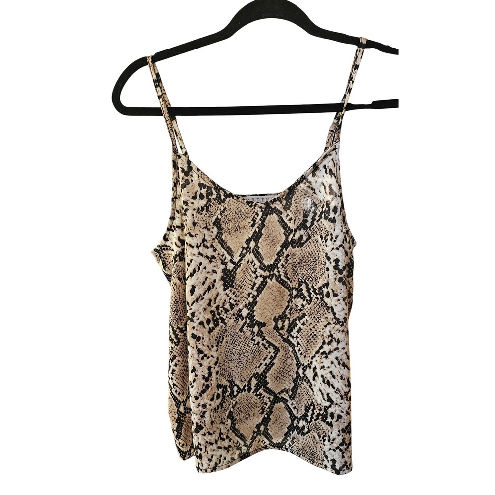 Hayden Los Angeles Snakeskin Print‎ Cami Top Sleeveless Blouse Tank Size M